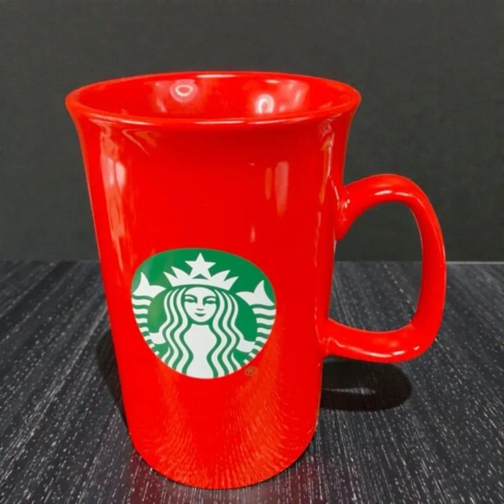 Starbucks Coffee Red Green Logo Coffee Mug Cup 11 fl oz Stoneware Mug Siren Logo